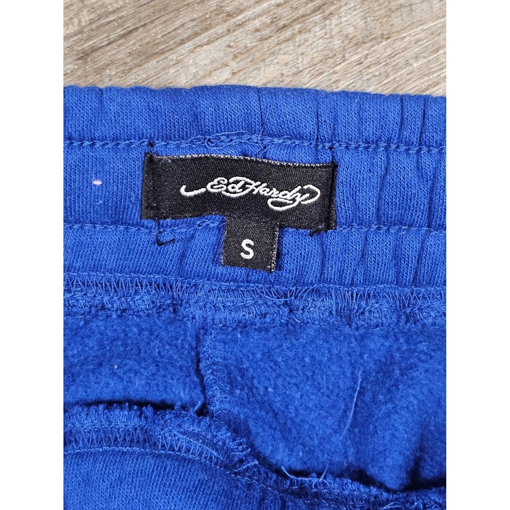 Ed Hardy Tattoos Royal Blue Wide Leg Sweatpants Tiger Graphic Y2K Small - Picture 7 of 9